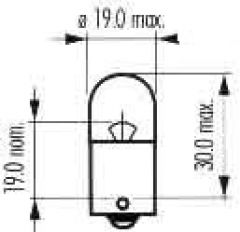 žárovka 12V 5W BA15s